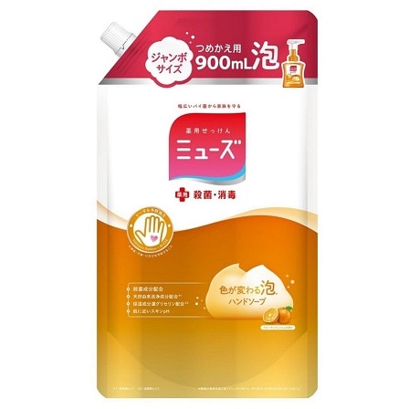 レキットベンキーザー・ジャパン 薬用せっけんミューズ　泡ハンドソープ　フルーティフレッシュ　ジャンボ　つめかえ用　９００ｍｌ×12パック