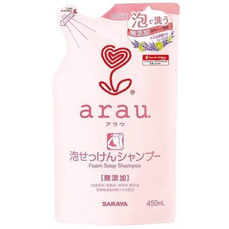 サラヤ アラウ　泡せっけんシャンプー　つめかえ用　４５０ｍｌ×12パック
