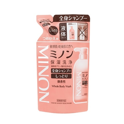 第一三共 ミノン　全身シャンプー　しっとりタイプ　つめかえ用　３８０ｍｌ×12パック