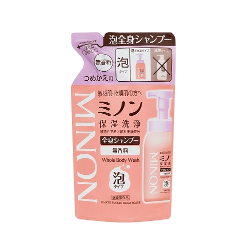第一三共ヘルスケア ミノン　全身シャンプー　泡タイプ　つめかえ用　４００ｍｌ×12パック
