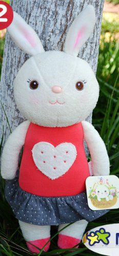 ぬいぐるみ うさぎちゃん フワフワ 赤いハートのワンピース の通販はau Pay マーケット ノイシュタット