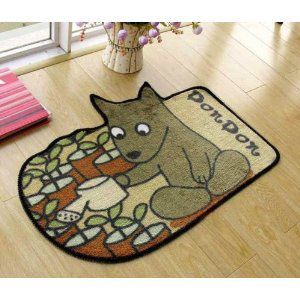 玄関マット 植木に水をやる犬 薄型の通販はau Pay マーケット ノイシュタット