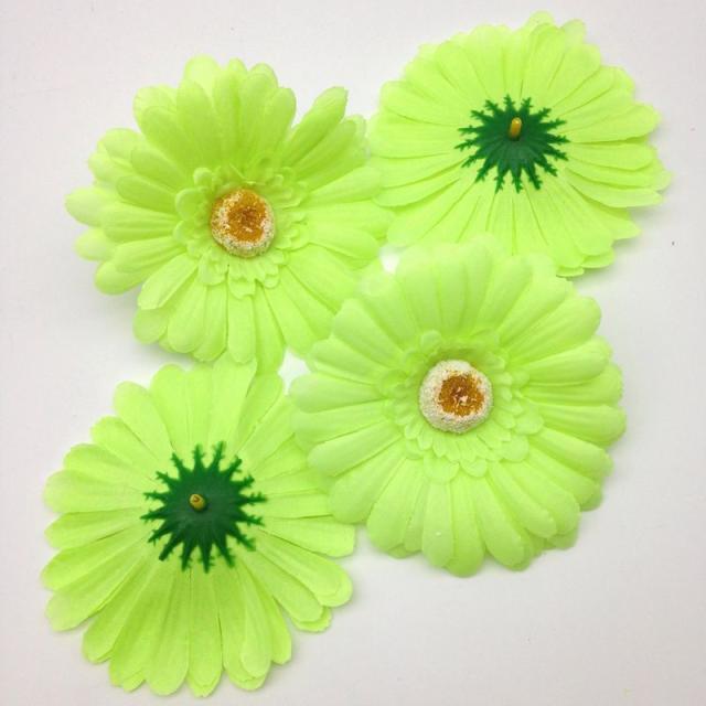 造花 ガーベラ 花のみ 10センチ 30個 ライトグリーン の通販はau Pay マーケット ノイシュタット