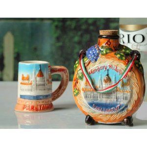 ミニ 酒壺 カップ セット ハンガリーのイラスト 陶器製の通販はau Pay