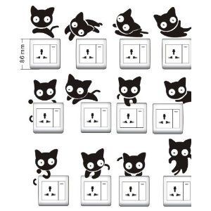 ステッカー かわいい 黒ネコ 12匹の通販はau PAY マーケット - ノイシュタット | au PAY マーケット－通販サイト