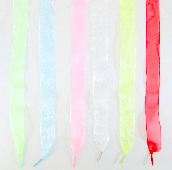 靴ひも リボン 透け感あり パステルカラー 6色 12本セットの通販はau Pay マーケット ノイシュタット