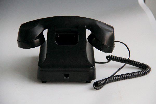 置物 電話機 電話器 黒電話風 ダイヤル式 ノスタルジック (ブラック)の 
