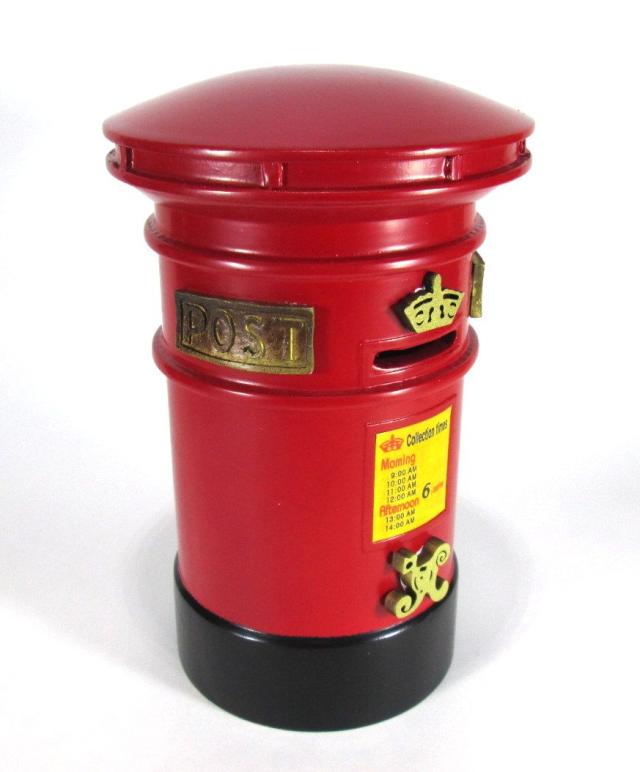 貯金箱 郵便ポスト ロンドン風 赤 丸型 の通販はau Pay マーケット ノイシュタット