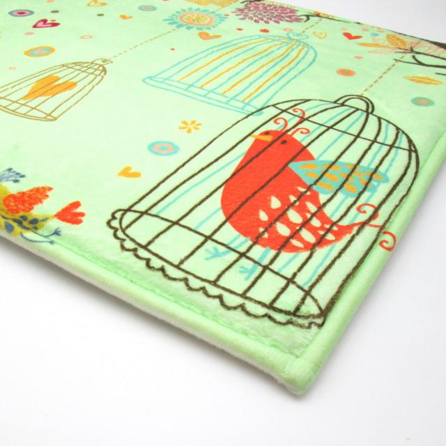 玄関マット 小鳥 鳥カゴ イラスト風 40 60cm グリーン の通販はau Pay マーケット ノイシュタット