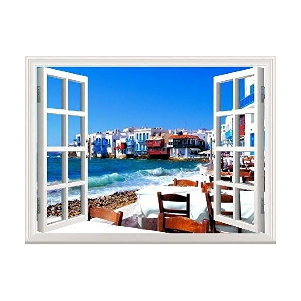 ウォールステッカー 窓型 地中海 (D)の通販は 4,940円