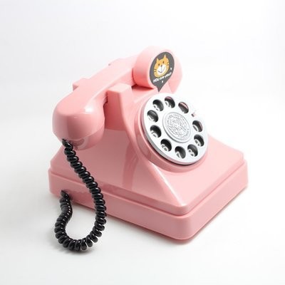 貯金箱 ダイヤル式 レトロな電話機 (ピンク)の通販はau PAY マーケット