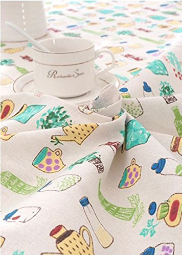 テーブルクロス マルチカバー カントリー風 かわいい 瓶 デザイン レースの 縁取り 長方形b の通販はau Pay マーケット ノイシュタット