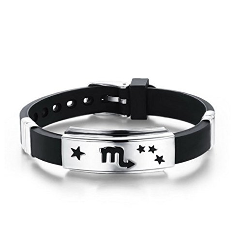 ブレスレット シンプル 星座マーク シリコン製 男女兼用 蠍座 の通販はau Pay マーケット ノイシュタット