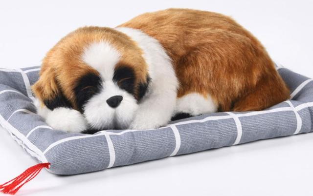 置物 座布団の上で眠るリアルなワンちゃん セントバーナード 大サイズ の通販はau Pay マーケット ノイシュタット