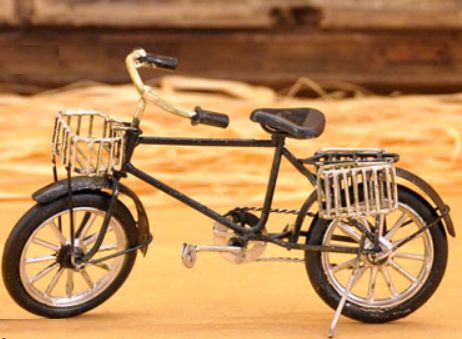 置物 レトロな自転車 サイドバスケット付き ビンテージ風 ブラック の通販はau Pay マーケット ノイシュタット