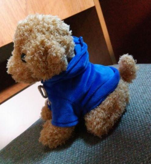 ぬいぐるみ パーカーを着たトイプードル ふわふわ ネイビーの服 の通販はau Pay マーケット ノイシュタット