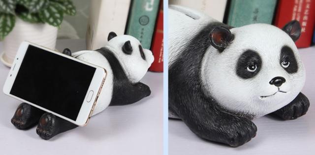 置物 貯金箱 スマホスタンド 寝そべる動物 癒やし系 パンダ の通販はau Pay マーケット ノイシュタット