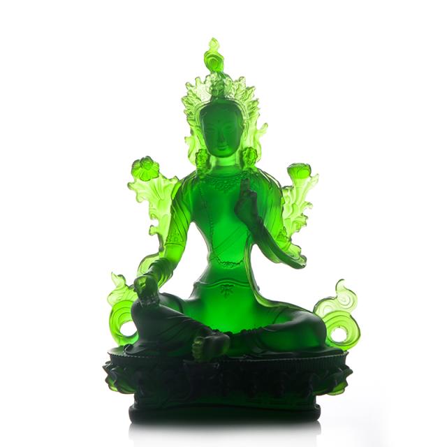 置物 仏像 多羅菩薩 ターラー 透き通るようなグリーン 神秘的の通販はau Pay マーケット ノイシュタット