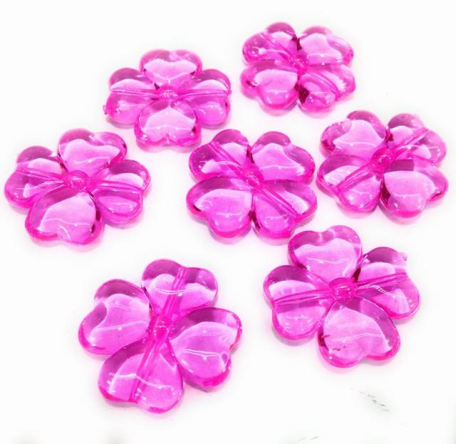 アクリルアイス キラキラ 四つ葉のクローバー型 大きなビーズ 35個セット ピンク の通販はau Pay マーケット ノイシュタット