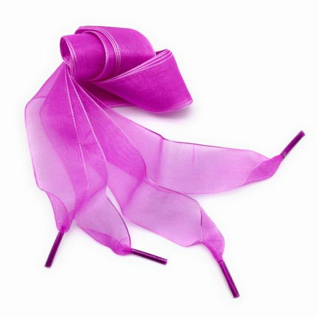 靴ひも リボン 透け感あり パステルカラー 1足分 2本セット パープル の通販はau Pay マーケット ノイシュタット