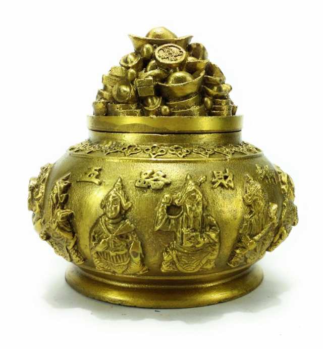 香炉 五路財神 伝統的な中国の縁起物 アンティーク風の通販はau PAY