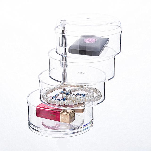 アクセサリーケース クリア 丸型 筒状 4段の通販はau Pay マーケット ノイシュタット