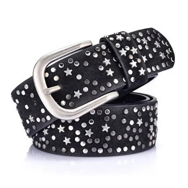 ベルト スタッズ 丸型 星型 ビンテージ風 ブラック の通販はau Pay マーケット ノイシュタット