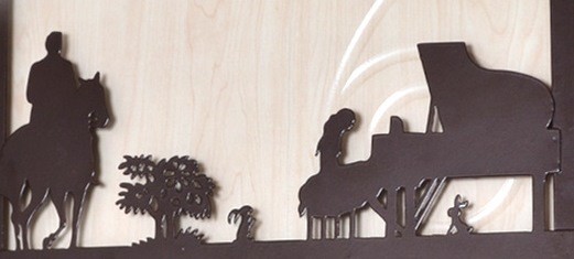 ドアハンガー ピアノと少女 馬に乗る王子 うさぎ シルエット 7連 ブラウン の通販はau Pay マーケット ノイシュタット