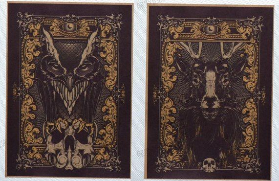 ポスター ビンテージ風 かっこいい動物たち ドクロと眼 ライオン 狼 梟 鹿 4枚セットの通販はau Pay マーケット ノイシュタット