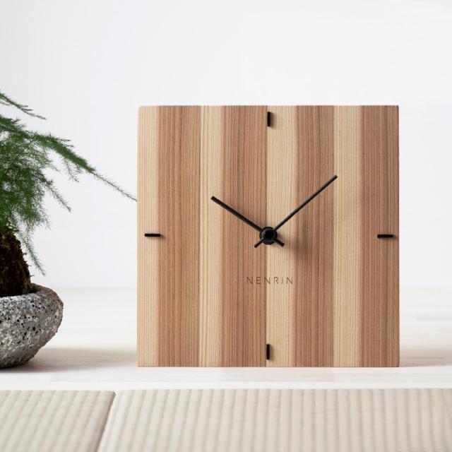 NENRIN CLOCK 175 縞 壁掛け兼置き時計 おしゃれ 掛け時計【北海道・離島 配送不可】