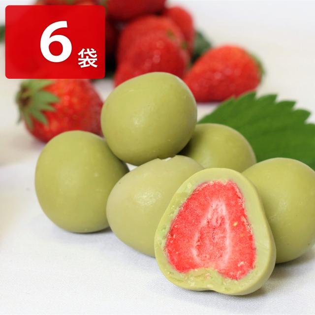 抹茶いちごちょこ 3袋入6箱セット チョコレート 菓子 宇治抹茶 お菓子 ボールチョコ 京都 スイーツ 小分け 6,125円