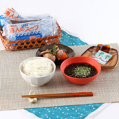 採れたての風味と食感！ 海人のモズクスープセット（18食入）
