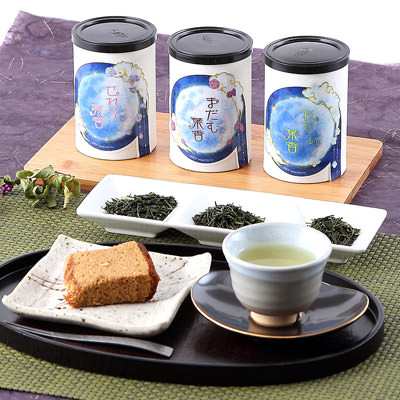 それぞれの香りと味わいを楽しむ おくみどり茶 三姉妹セットA （紙缶仕様）の通販は
