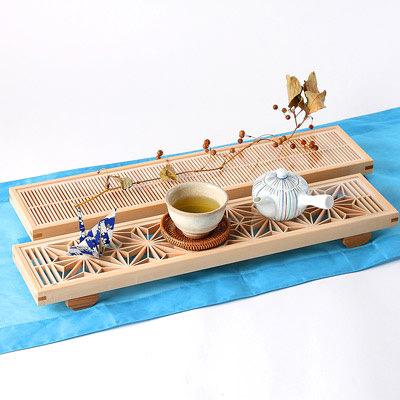 職人がひとつひとつ手作業で作った　組子の「ロングトレー」 | 有限会社豊田木工所・栃木県 送料無料