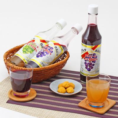フルーツジュース マルタの きぶどう 白ぶどう 3本 セット 600ml ジュース ストレート 果汁 100% ぶどう 田所食品 宮城県 【沖縄・離島 お届け不可】