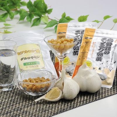 美容と健康セット（腸溶） 烏骨鶏の卵と有機栽培ニンニクを使用したニンニク卵黄とヒアルロン酸のセット。