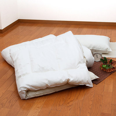 人気 詰め合わせ 送料無料 贈り物 注目の人工の羽毛 バイオミメテイック素材エアーフレイク 人工羽毛掛けふとん ダブルの通販は