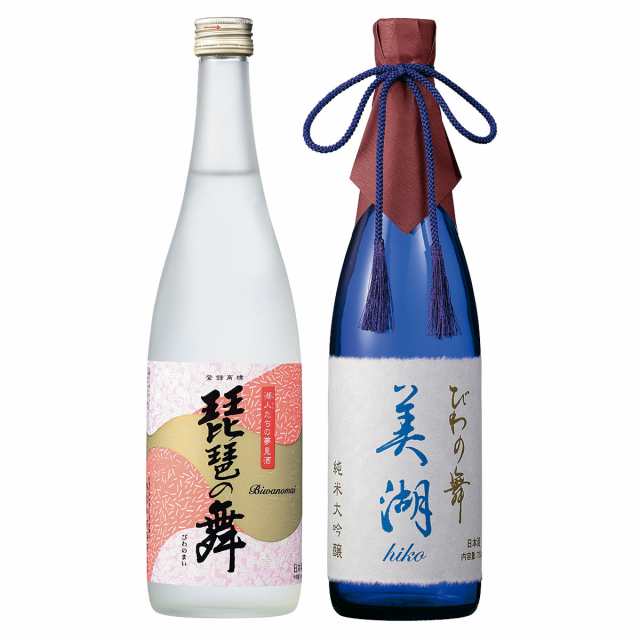 日本酒 純米大吟醸酒 琵琶の舞 さやか 新誉祭の御神酒を宮中に献上する栄を賜る老舗酒造の大吟醸と純米大吟醸のセット。