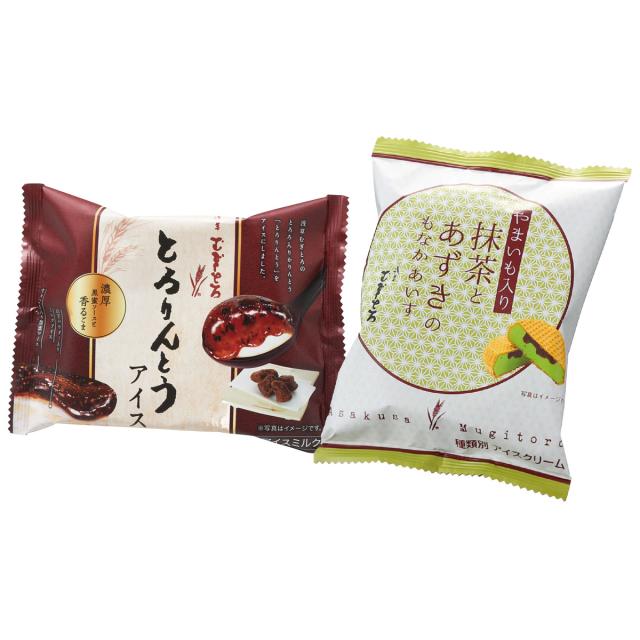 浅草むぎとろ とろりんとうアイス 抹茶とあずきのもなかアイス 2種詰め合わせの通販は 5,400円