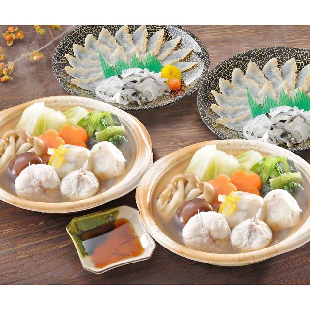 ふくたたき刺身とふく個食鍋セット 約2人前 ふぐ 鍋 刺身 関とら本店 藤フーズ