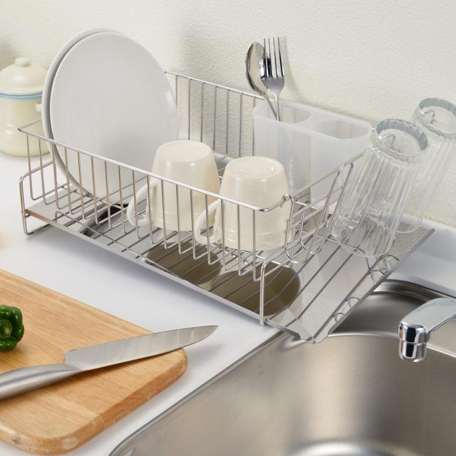 斜めに流れる 1段水切り 左置用 台所用品 水切りラック ステンレス 燕三条【沖縄県・離島 配送不可】の通販は 5,524円