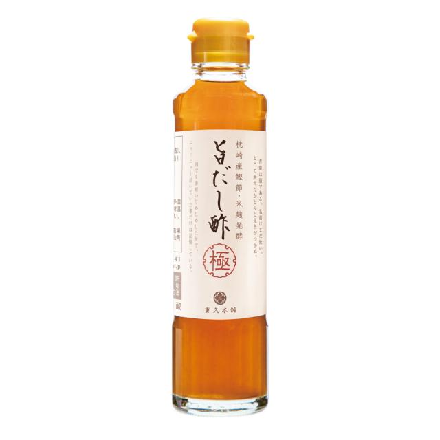 旨だし酢極 185ml 12本 枕崎産鰹節 甕発酵鰹だし酢 かつおだし 調味料 九州産 国産 鹿児島県産 重久盛一酢醸造場 重久雅志商店 【北海道・沖縄・離島 配送不可】