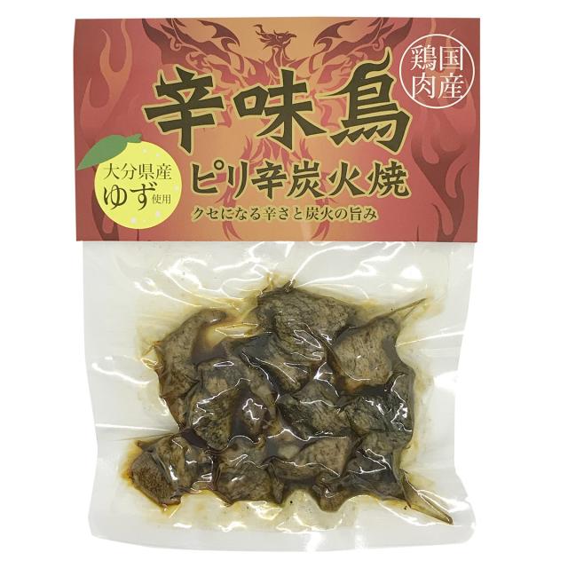 ピリ辛鶏炭火焼 辛味鳥 50個 業務用 焼き鳥 惣菜 ピリ辛 激辛 和風惣菜 大分県産_1