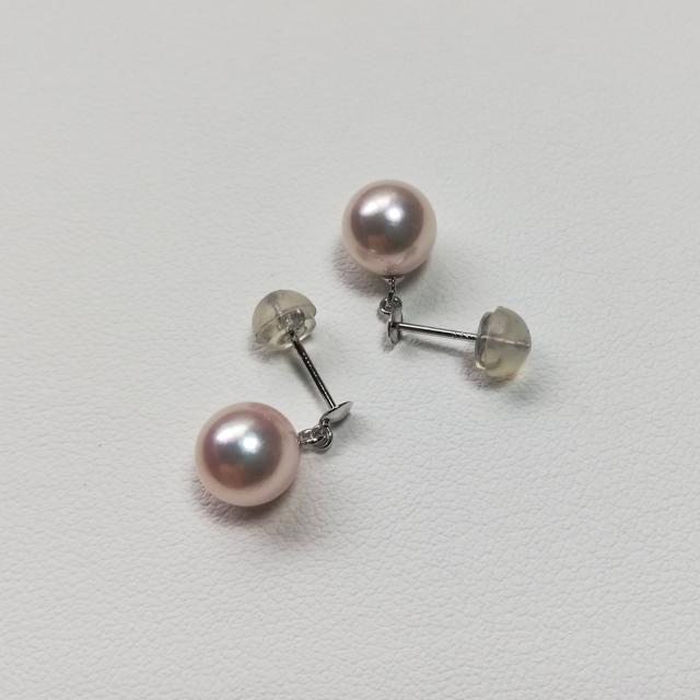 花珠真珠 ブラピアス 伊勢志摩産 アコヤ本真珠7.5mm K14WG ピアス_2