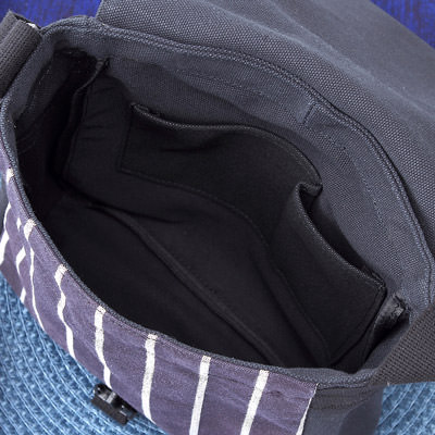 トートバッグ 極厚の４号帆布とストライプ帆布で作った 琉球帆布 ツートンショルダー M 沖縄の風合同会社 トートバッグ 極厚の4号帆布とストライプ帆布で作った 琉球帆布