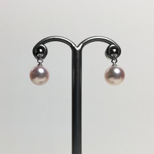 花珠真珠 ブラピアス 伊勢志摩産 アコヤ本真珠7.5mm K14WG ピアス_3