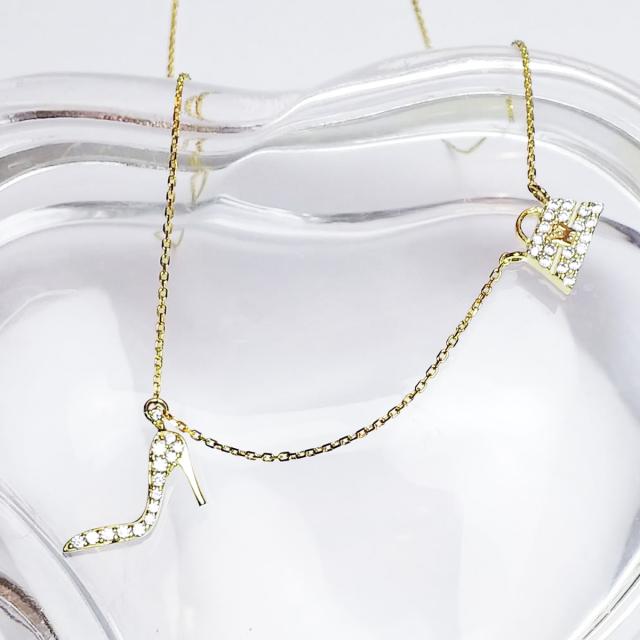 エリズ・オリジナルデザイン ハンドバッグ＆ハイヒールモチーフ ネックレス（ゴールド）_3