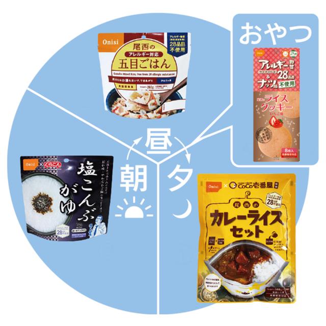 尾西食品 長期保存 ギフトボックス 1日2人分 非常食セット 5種入 計4箱 アルファ米 ご飯 5年保存 非常食 長期保存食 常温【沖縄県・離島 配送不可】