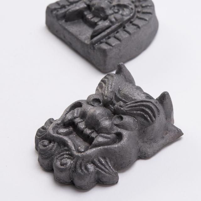 古代現代 鬼面 セット 壁掛け 魔除け いぶし瓦 風水 文鎮 和小物 雑貨 インテリア 置き物 伊達屋 YUHIRO 愛知県_3