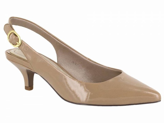 Easy Street イージーストリート レディース 女性用 シューズ 靴 ヒール Faye Nude Patent【送料無料】